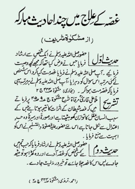 Gusse Ka Ilaj Hadees Ki Roshni Mein