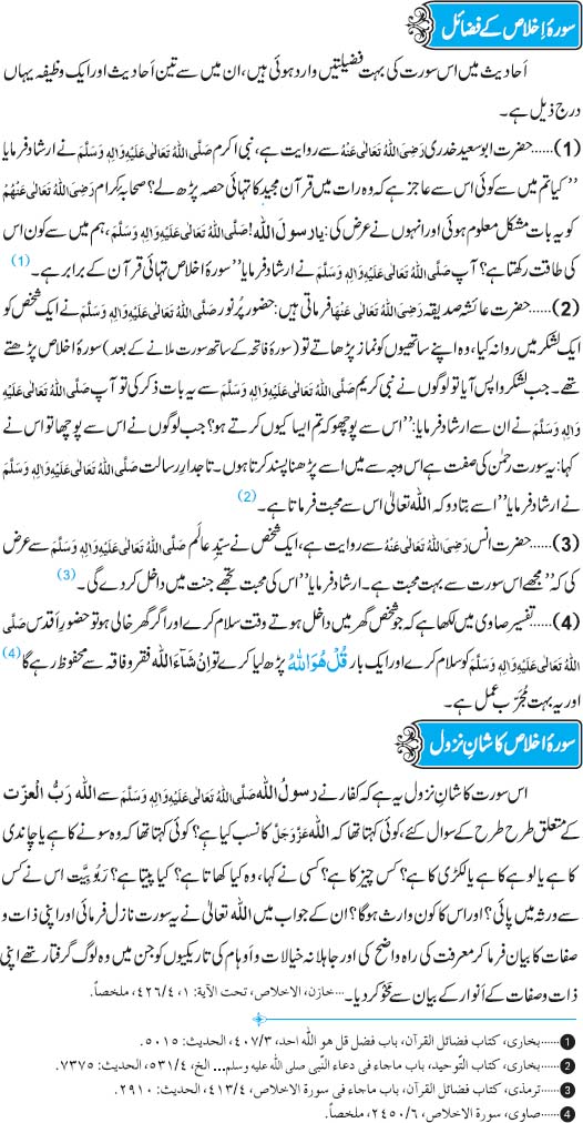 Surah Ikhlas Kay Fazail Aur Shan-e-Nazool