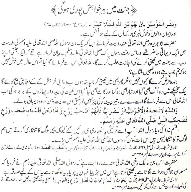 Jannat Mein Har Khwahish Pori Ho Gi